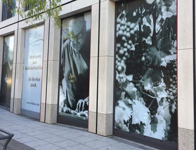 Schaufenster Werbung Milaneo Stuttgart - Designcon